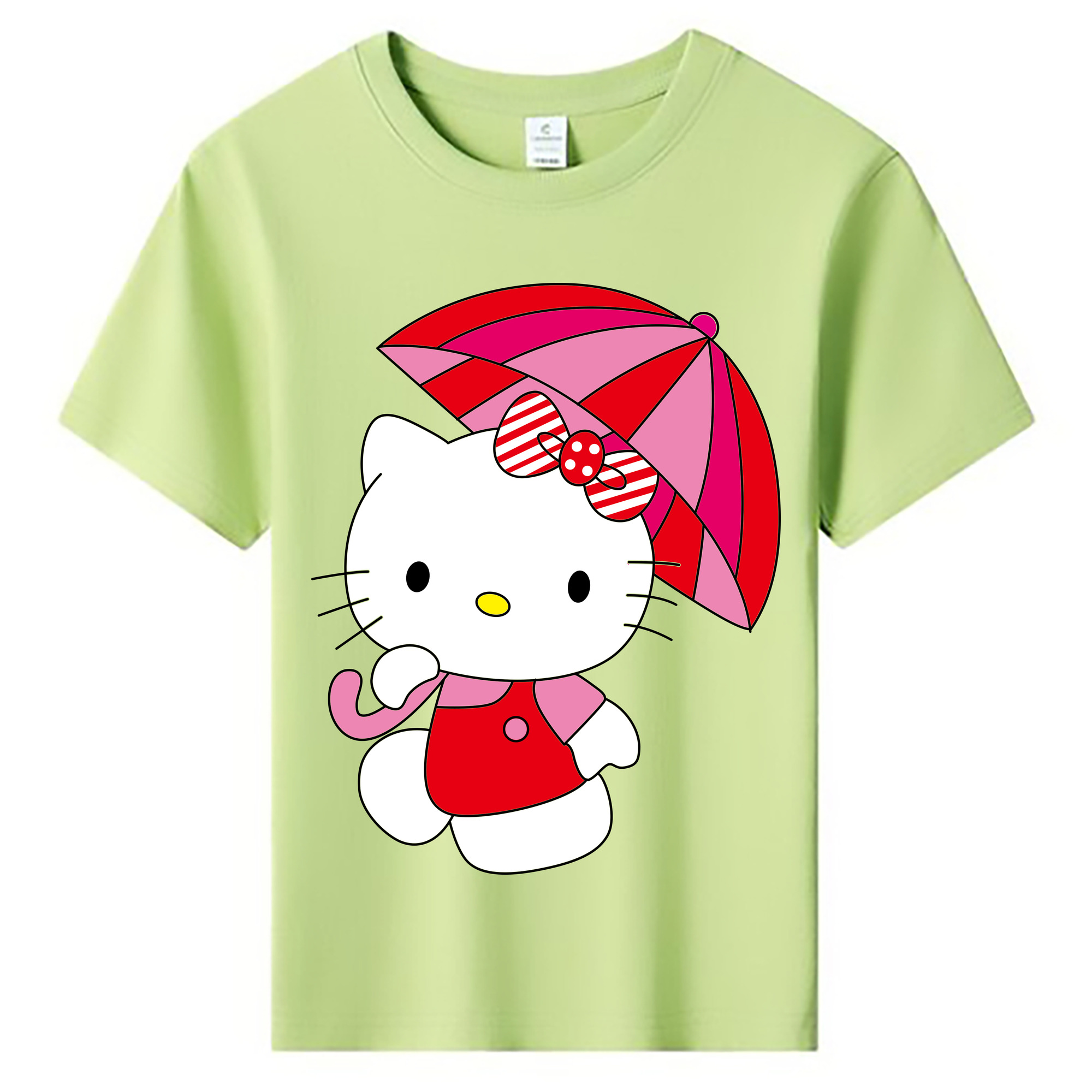 （画像用） Hello Kitty ハローキティ 綿100％キッズTシャツ（フロントプリント）